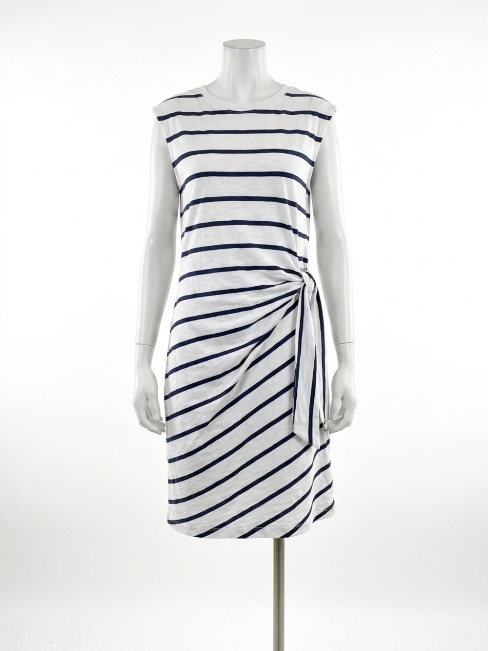 NEW SANCTUARY side tie t-shirt dress in white/navy stripe